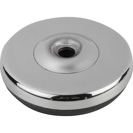 Kipp Plate For Levelling Feet Stainless Steel, Comp:Rubber, D=80 K0673.10802